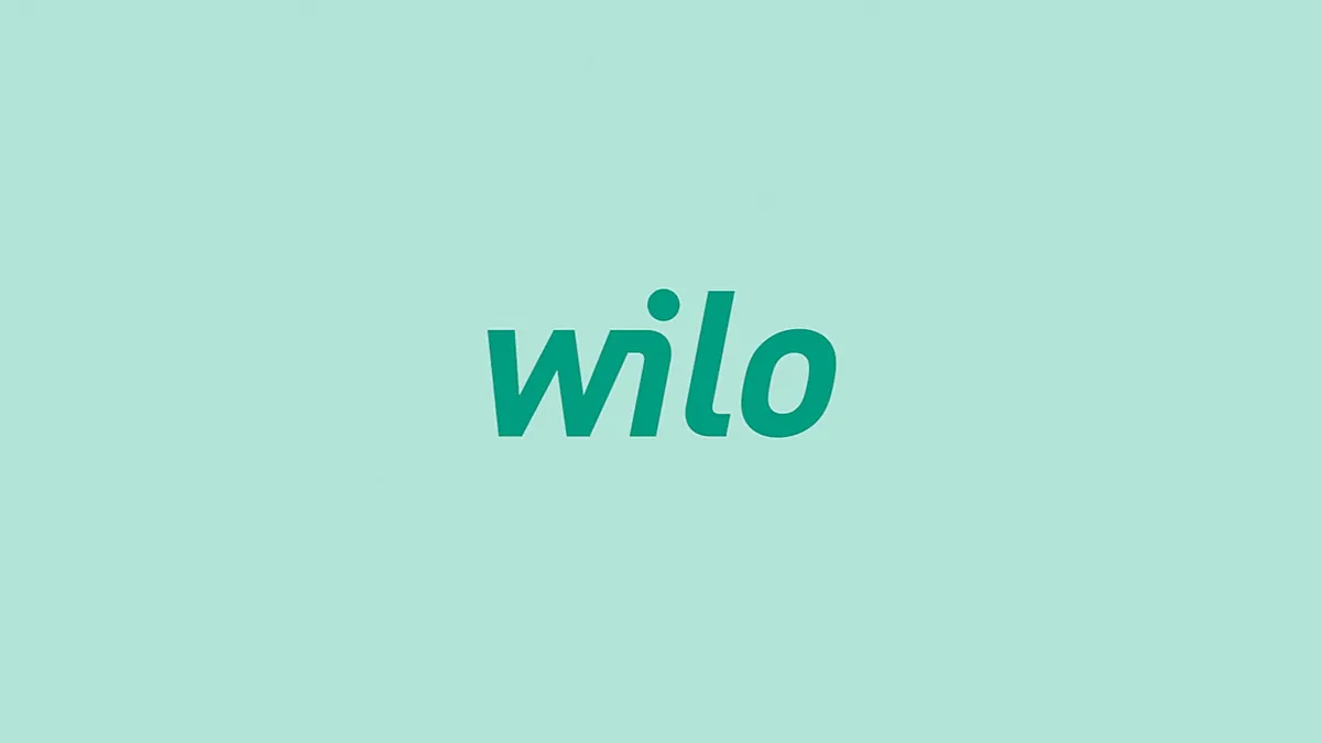 Wilo Logo auf grünem Hintergrund – Symbol für innovative Pumpentechnologie, Nachhaltigkeit und moderne Lösungen in Wasser- und Energiemanagement.
