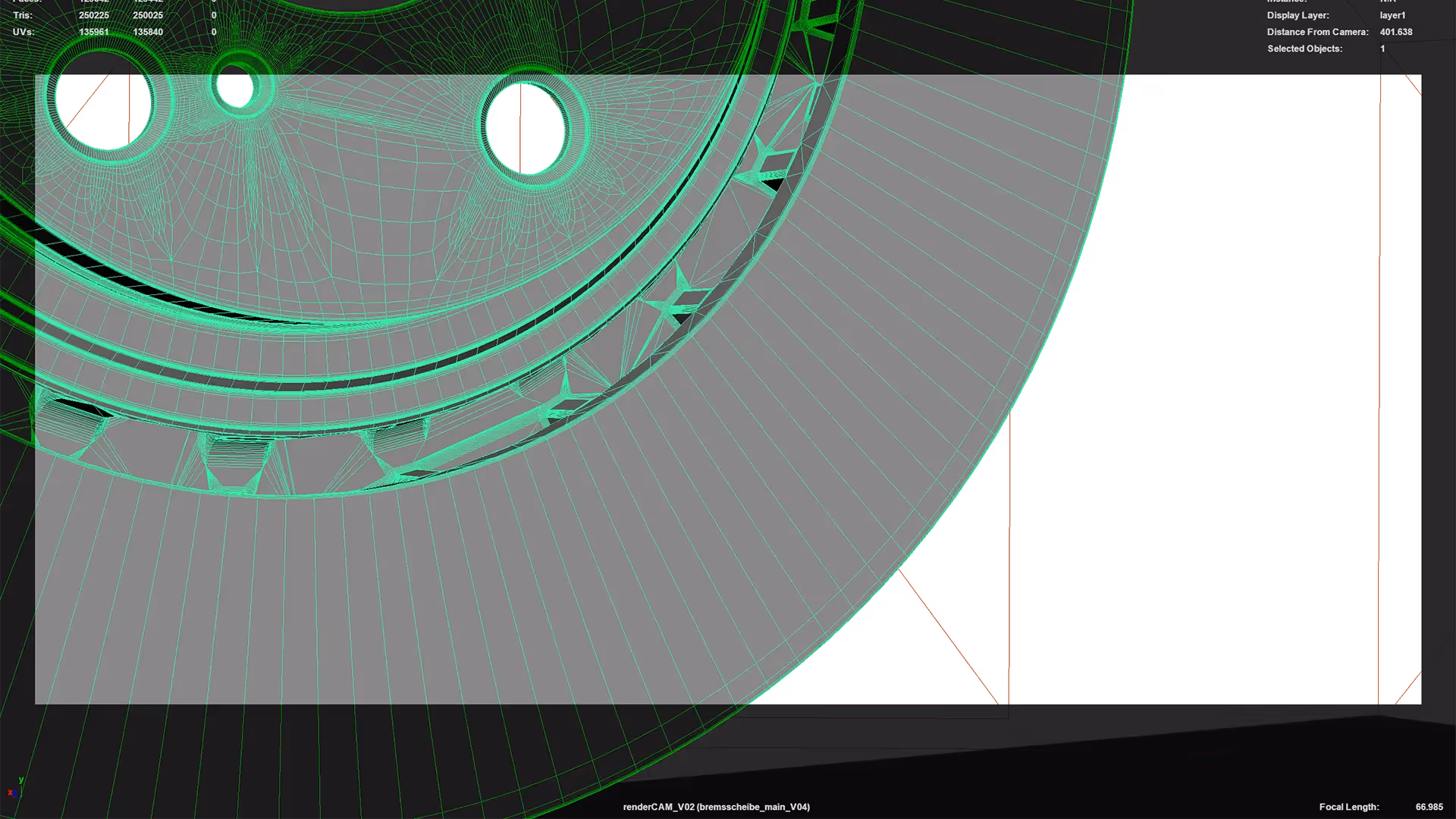 3D-Darstellung einer Bremsscheibe im Konstruktionsprozess – technische Visualisierung.