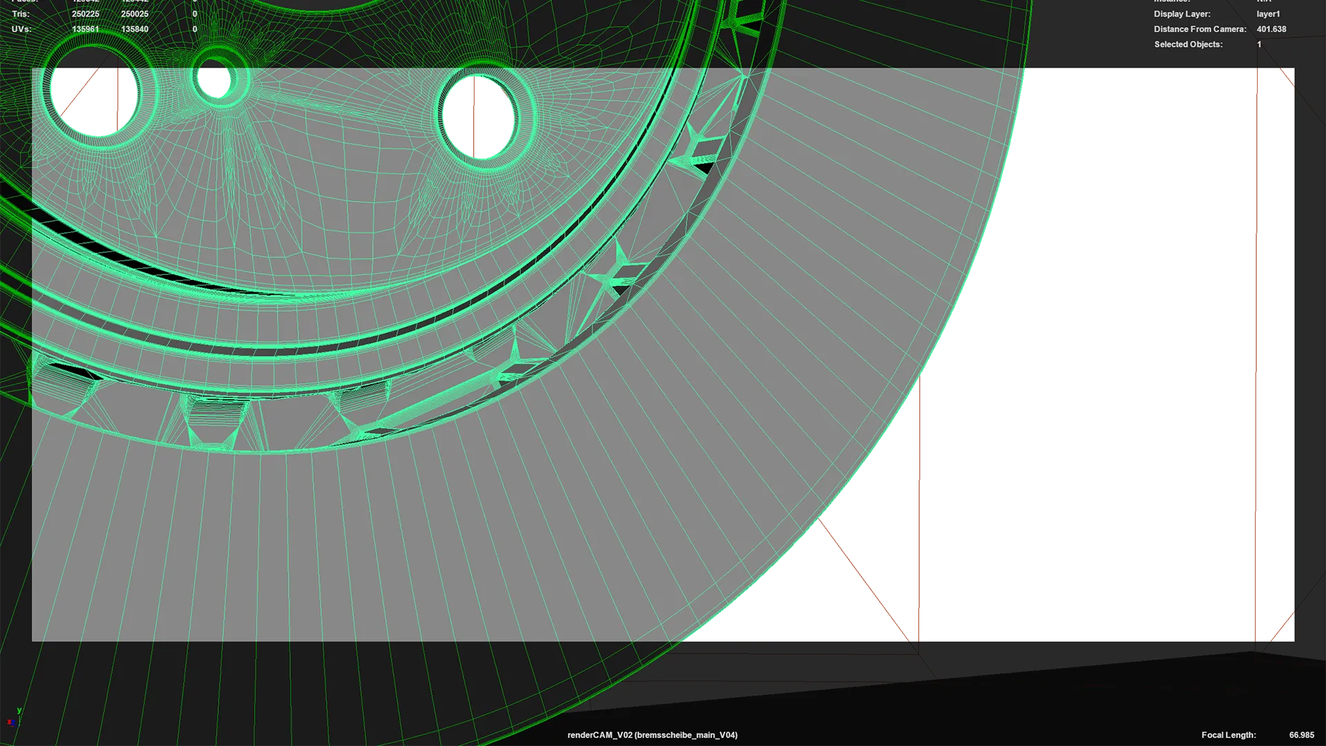 3D-Darstellung einer Bremsscheibe im Konstruktionsprozess – technische Visualisierung.