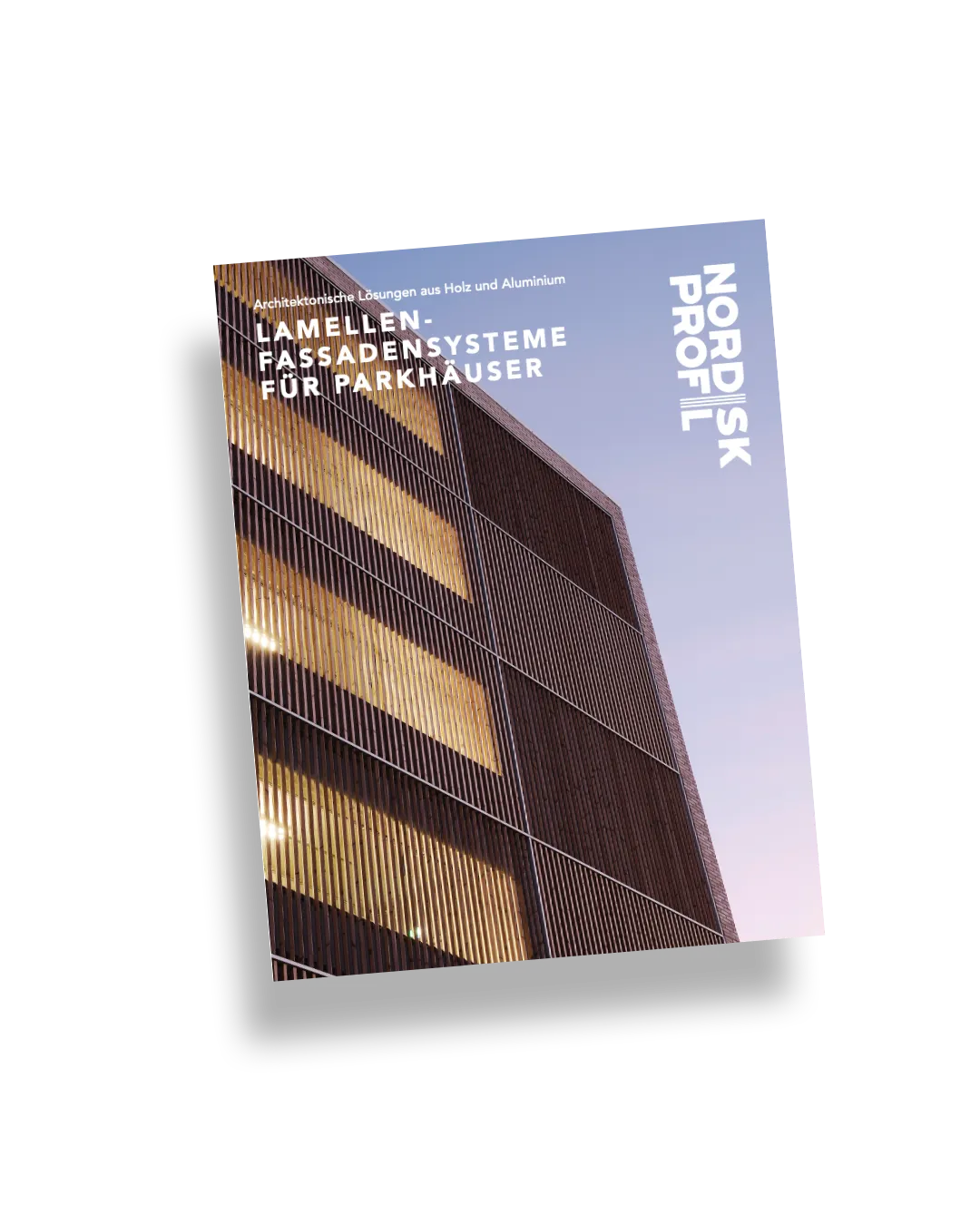 Titelseite der Broschüre Parkhäuser von Nordisk Profil