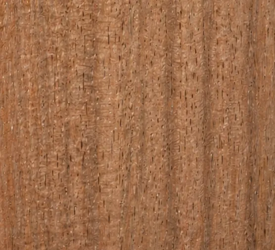 Holzmuster Westliche Rote Zeder, rotbraunes Holz mit rauer Oberfläche
