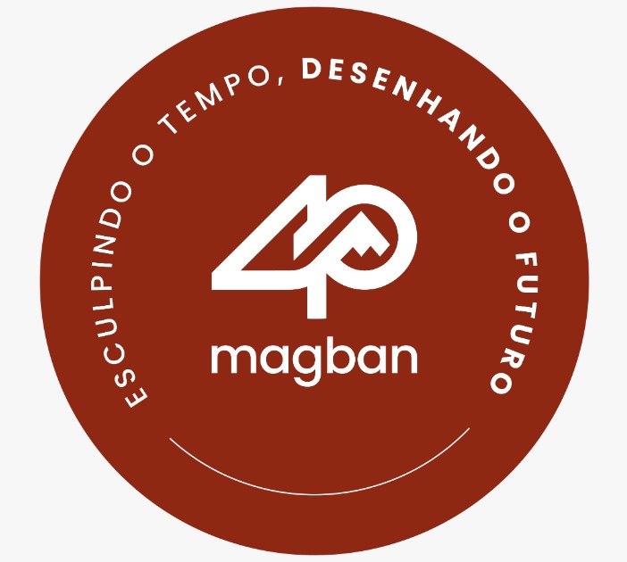 Selo Magban 40 anos - esculpindo o tempo, desenhando o futuro