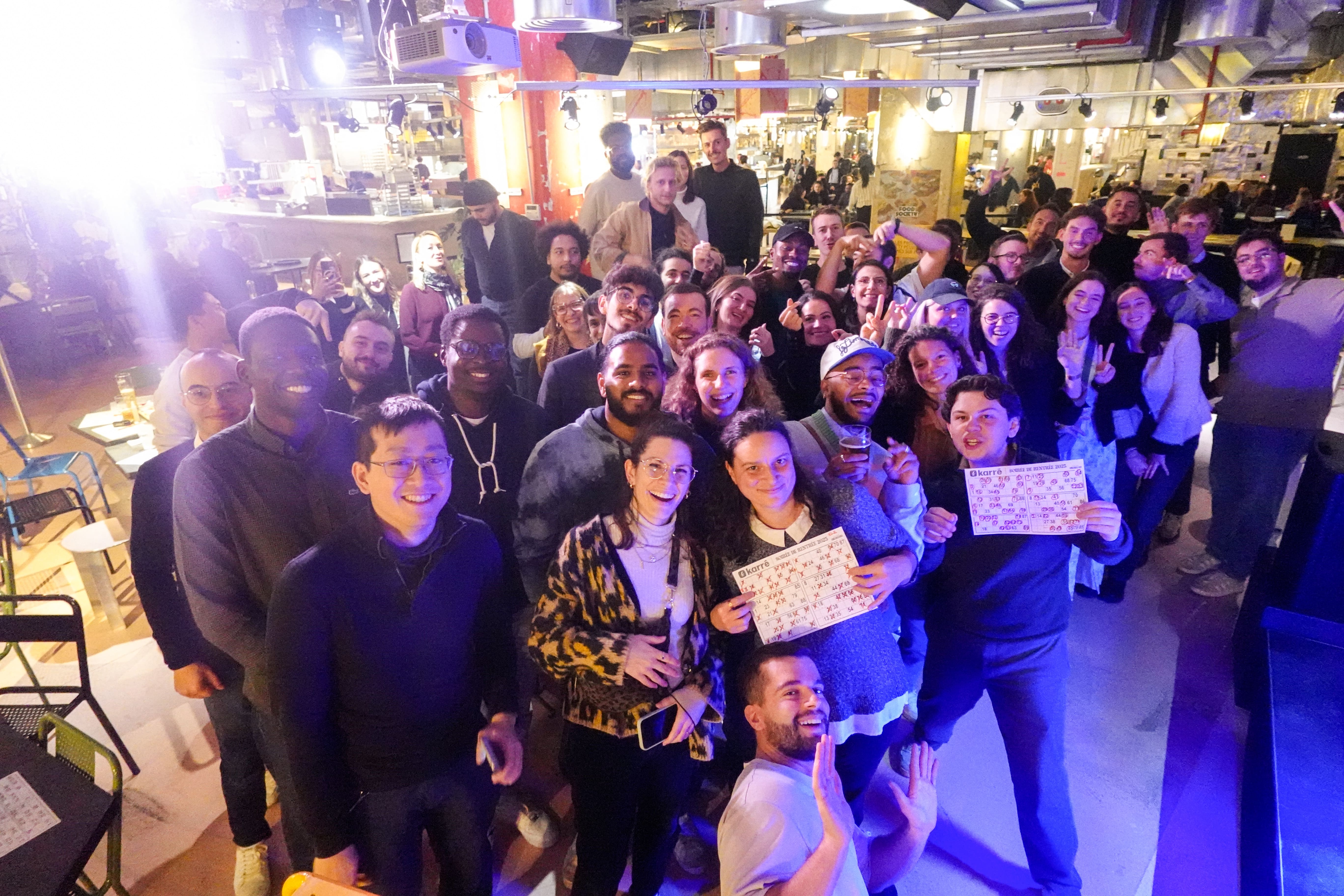 L'équipe Karré lors d'un afterwork blindtest