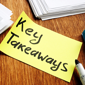 Key takeaways text