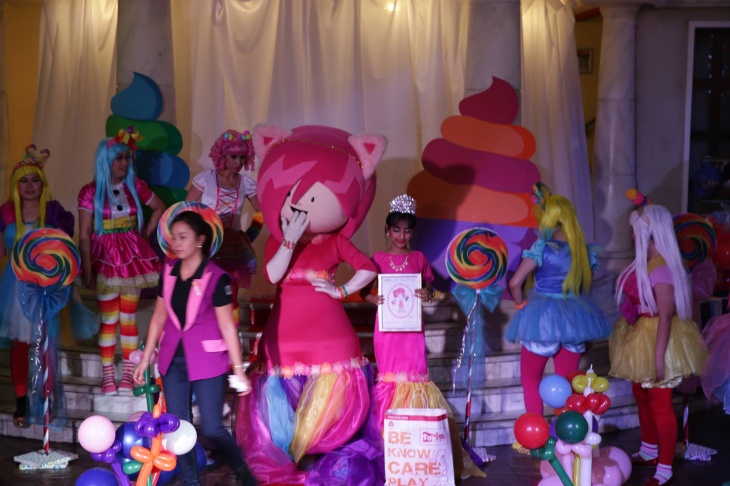 Children in princess costume playing at KidZania Dubai birthday event