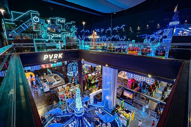 VR Park Dubai at Dubai Mall – multi-level indoor gaming zone with VR rides and arcade games.