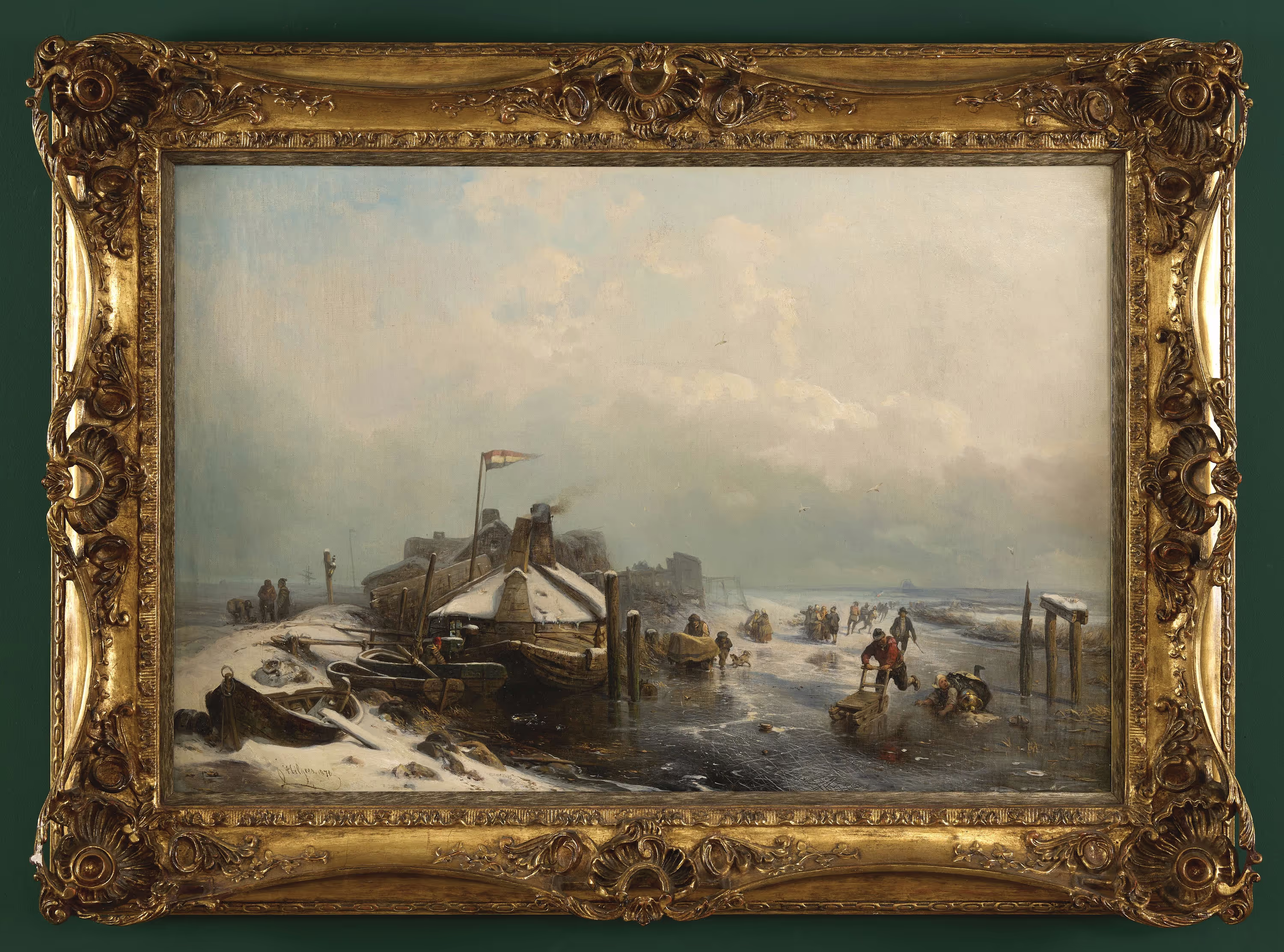 Eisläufer im Winter (Tolhuis / Amsterdam) - Galerie Gronert