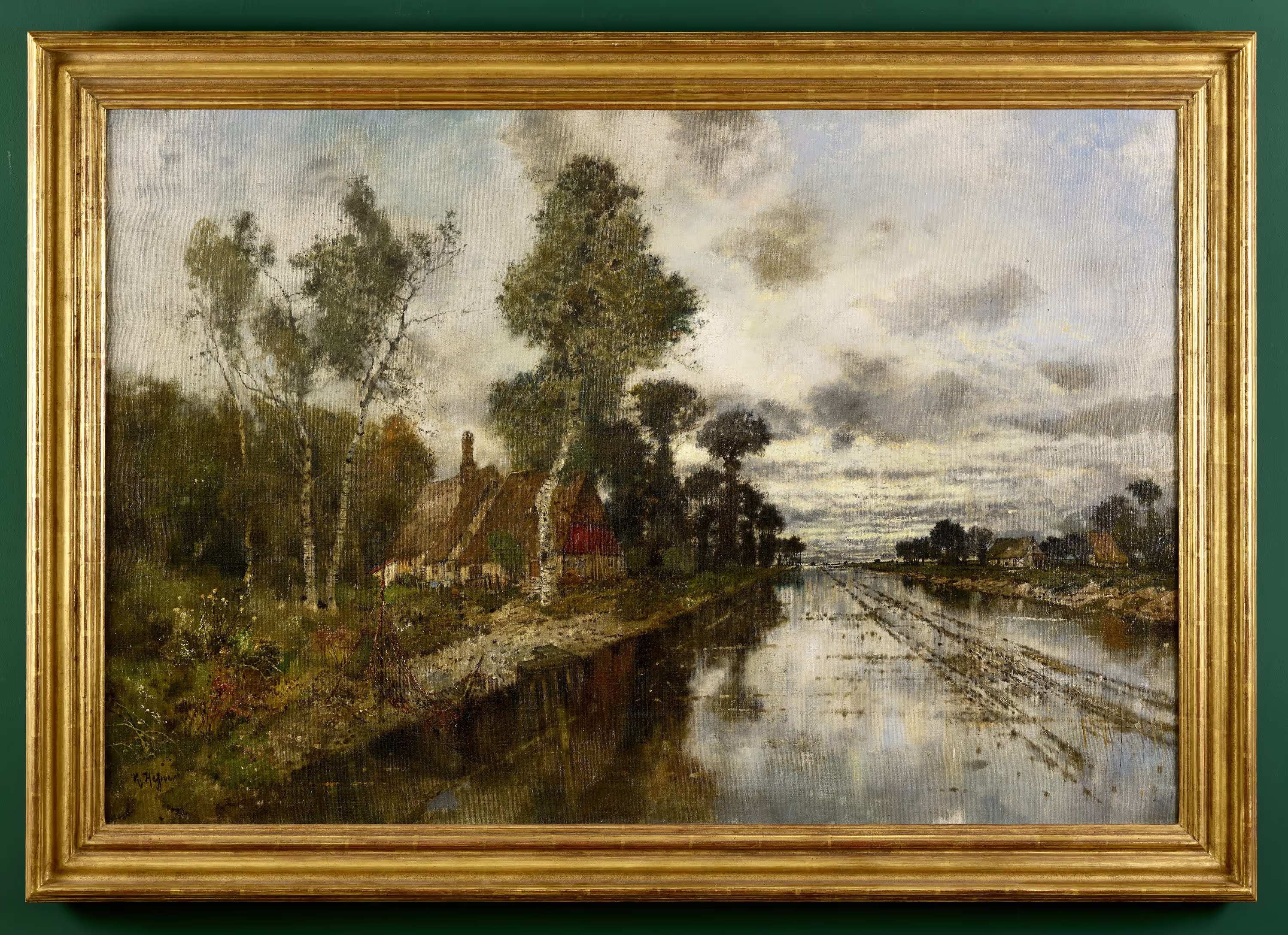Wasserreflexionen am Kanal - Galerie Gronert
