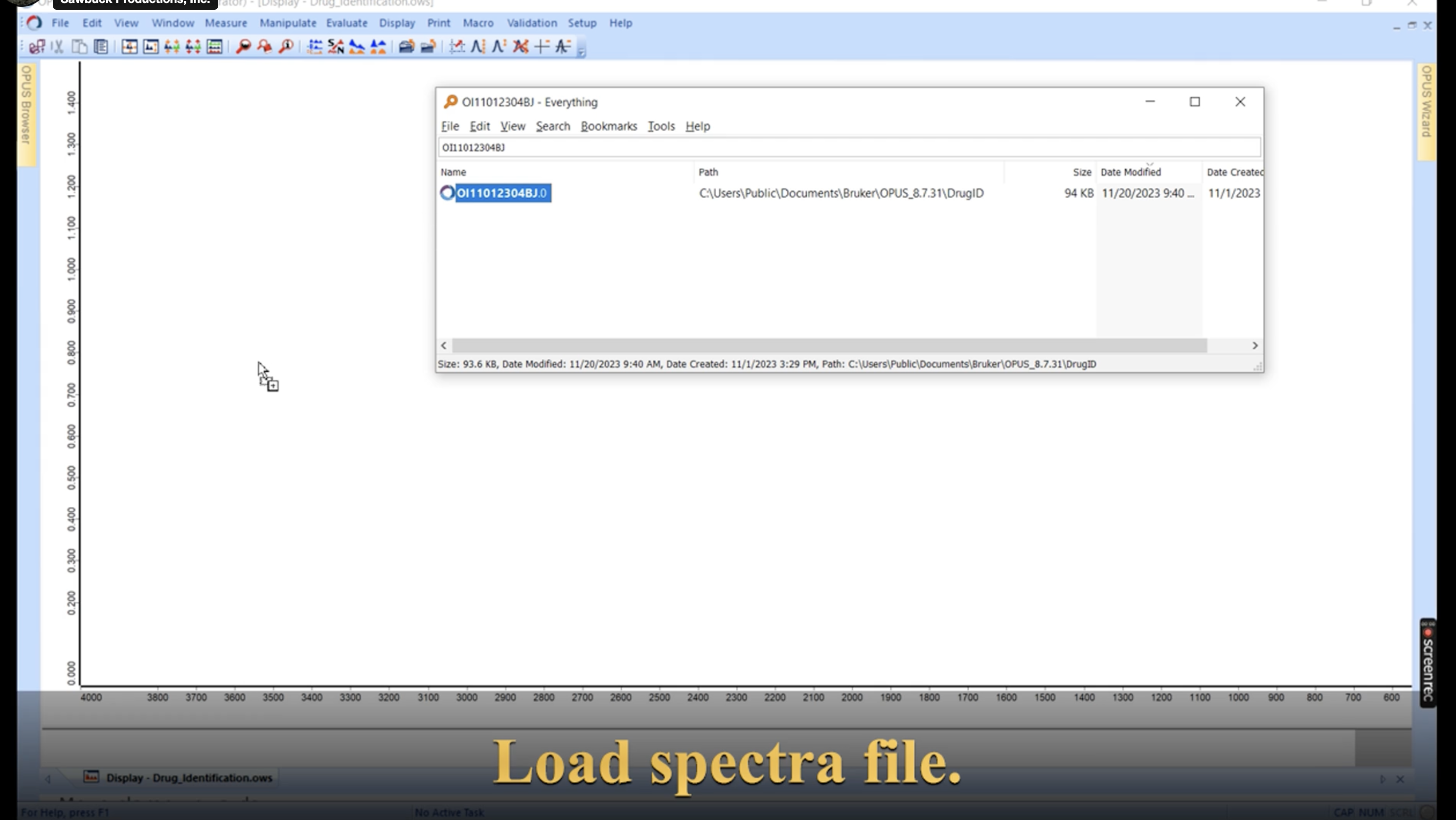 Storing and Searching Manipulated Spectra