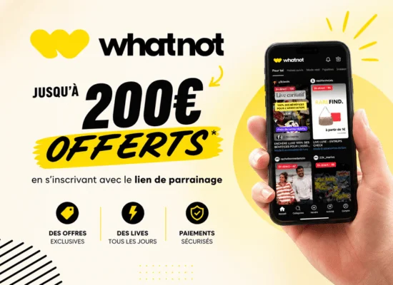 Visuel offre de parrainage Whatnot