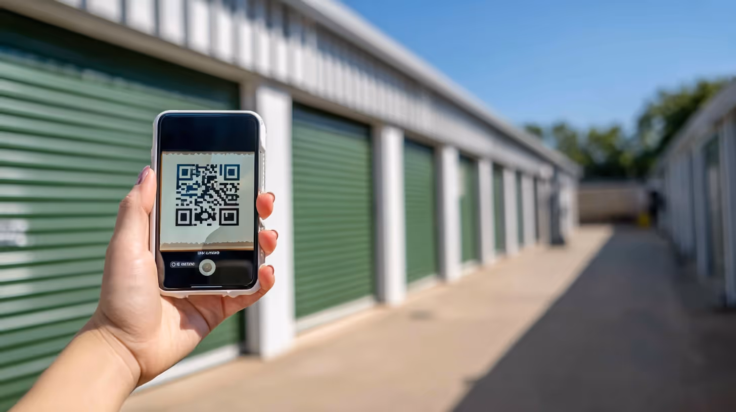 A person using a QR code to book a space using Alyta.
