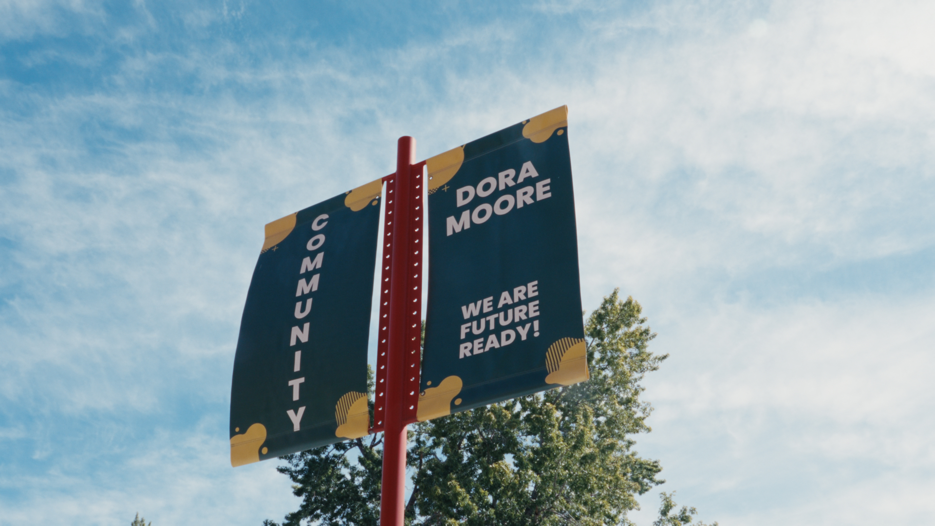 A Dora Moore Elementary banner that reads We are future ready