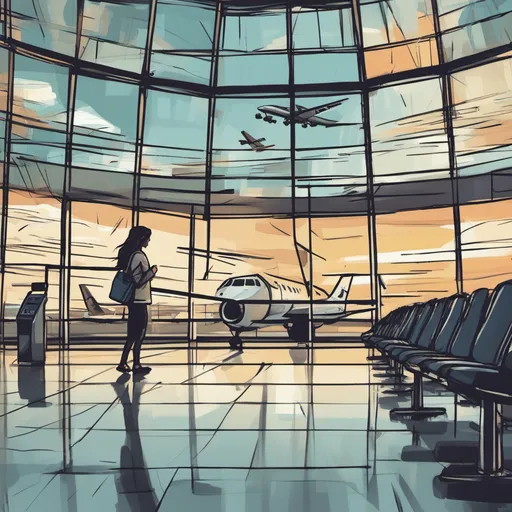 Image of a tranquil airport control tower with a dedicated controller displaying a mix of focus and joy. This signifies that Fonor helps with email routing to the correct insurance agent