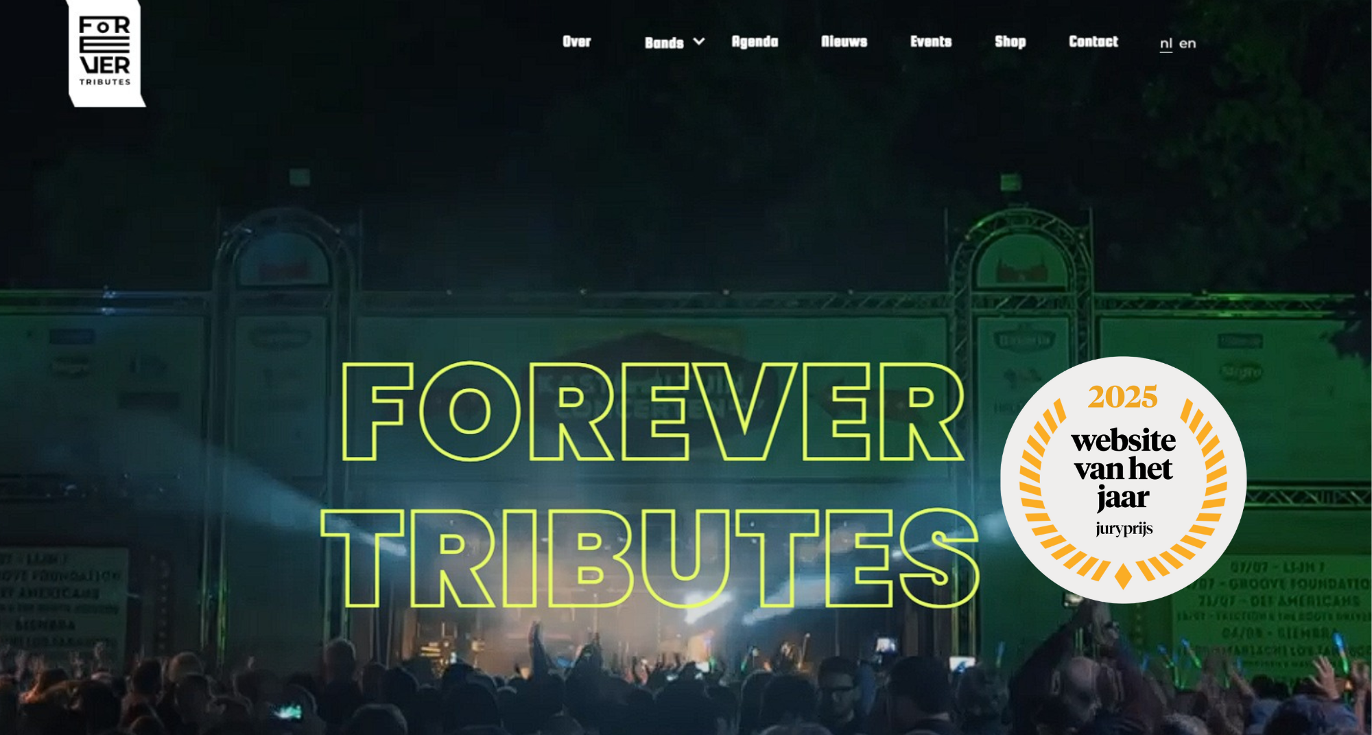 Website van het Jaar 2025 evenementen Forever Tributes Tribute Band Boeken