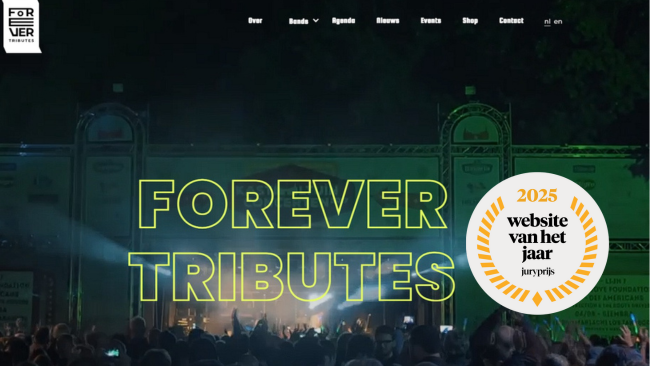 Website van het Jaar 2025 evenementen Forever Tributes Tribute Band Boeken