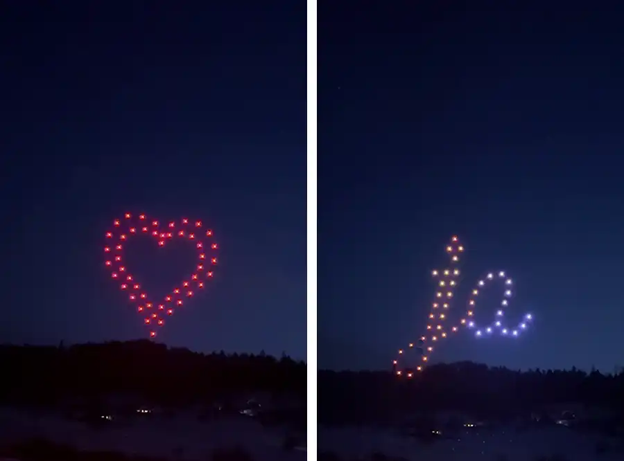 comaerials | Drohnenshows für eure Hochzeit