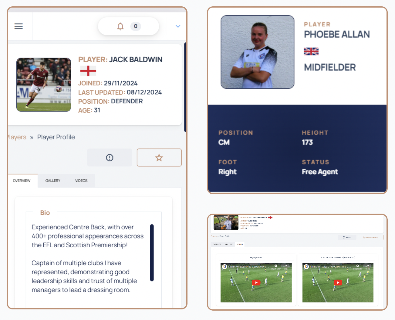Ipad with a sports scholarship website design on the screen