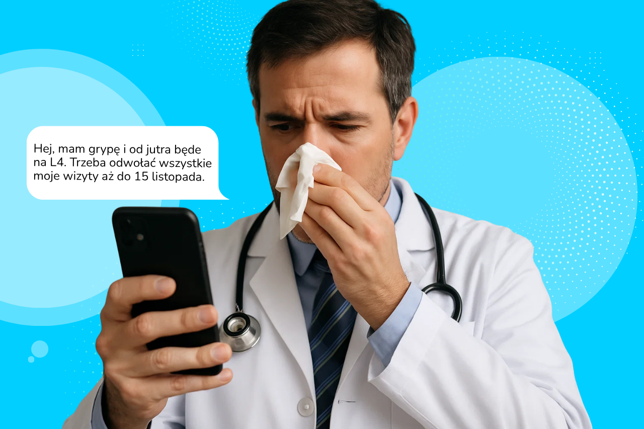Grafika do artykułu: Sezon grypowy - jak Healthicate pomaga placówkom, gdy lekarze idą nagle na L4