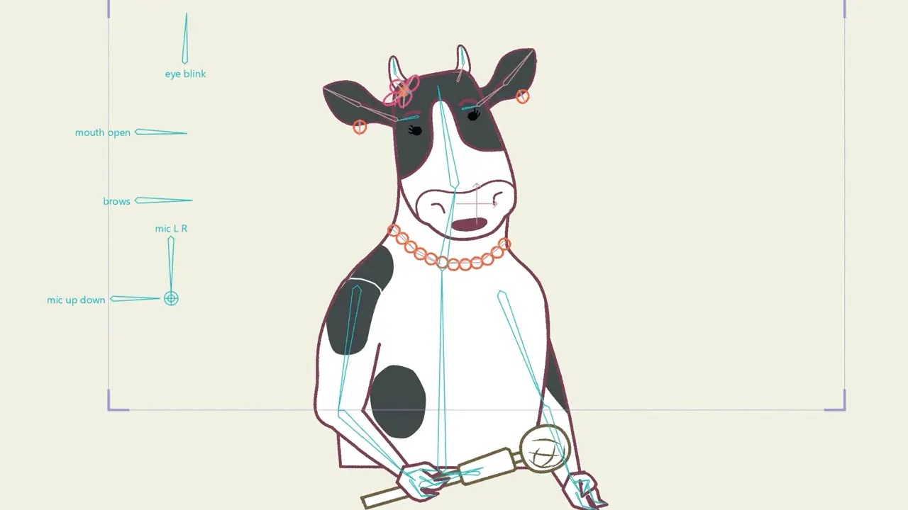Cow with a microphone