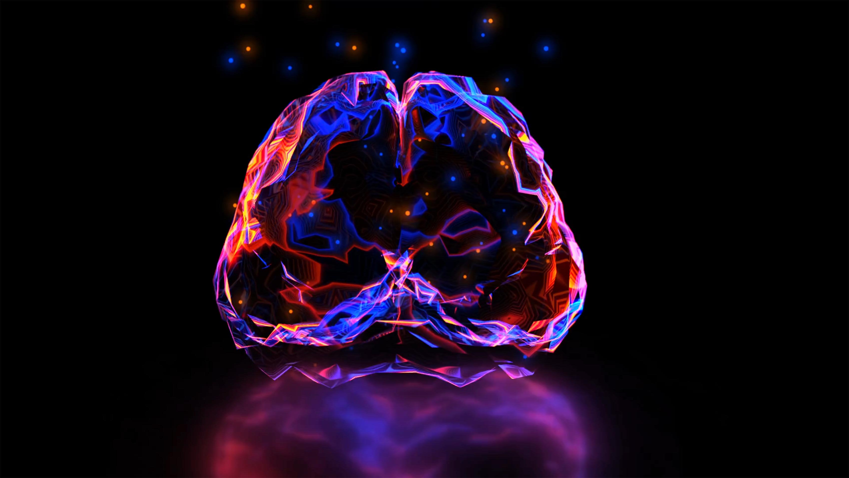 AI, Artificial Intelligence, 3D illustration graphic of a human brain