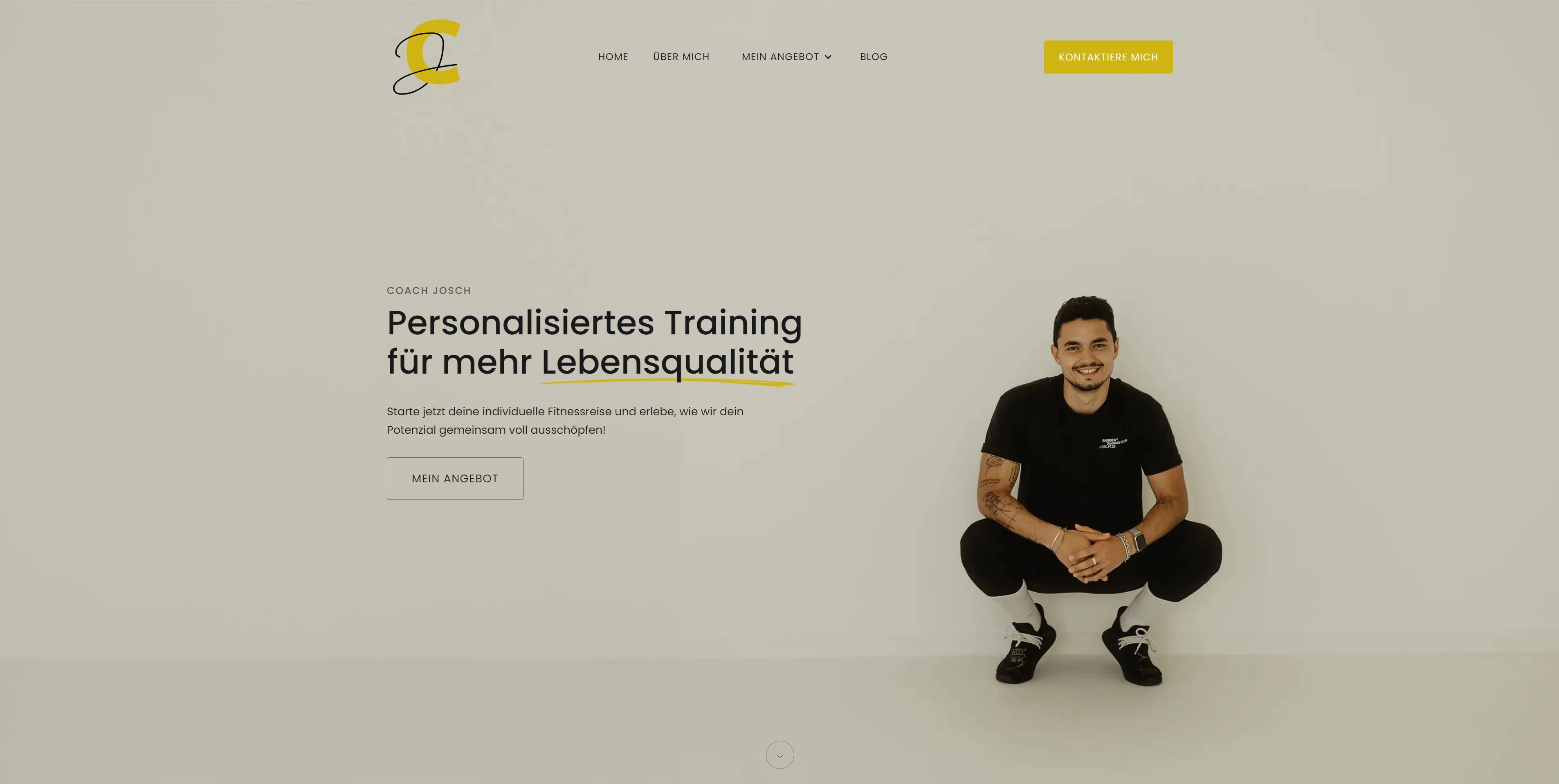 Website-Projekt Coach Josch für Personal Training