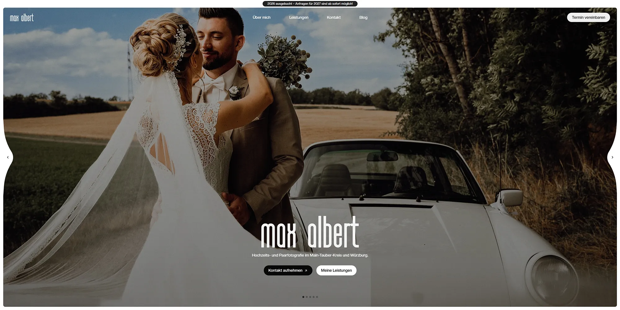 Website-Projekt Max Albert für Hochzeits- und Paarfotografie