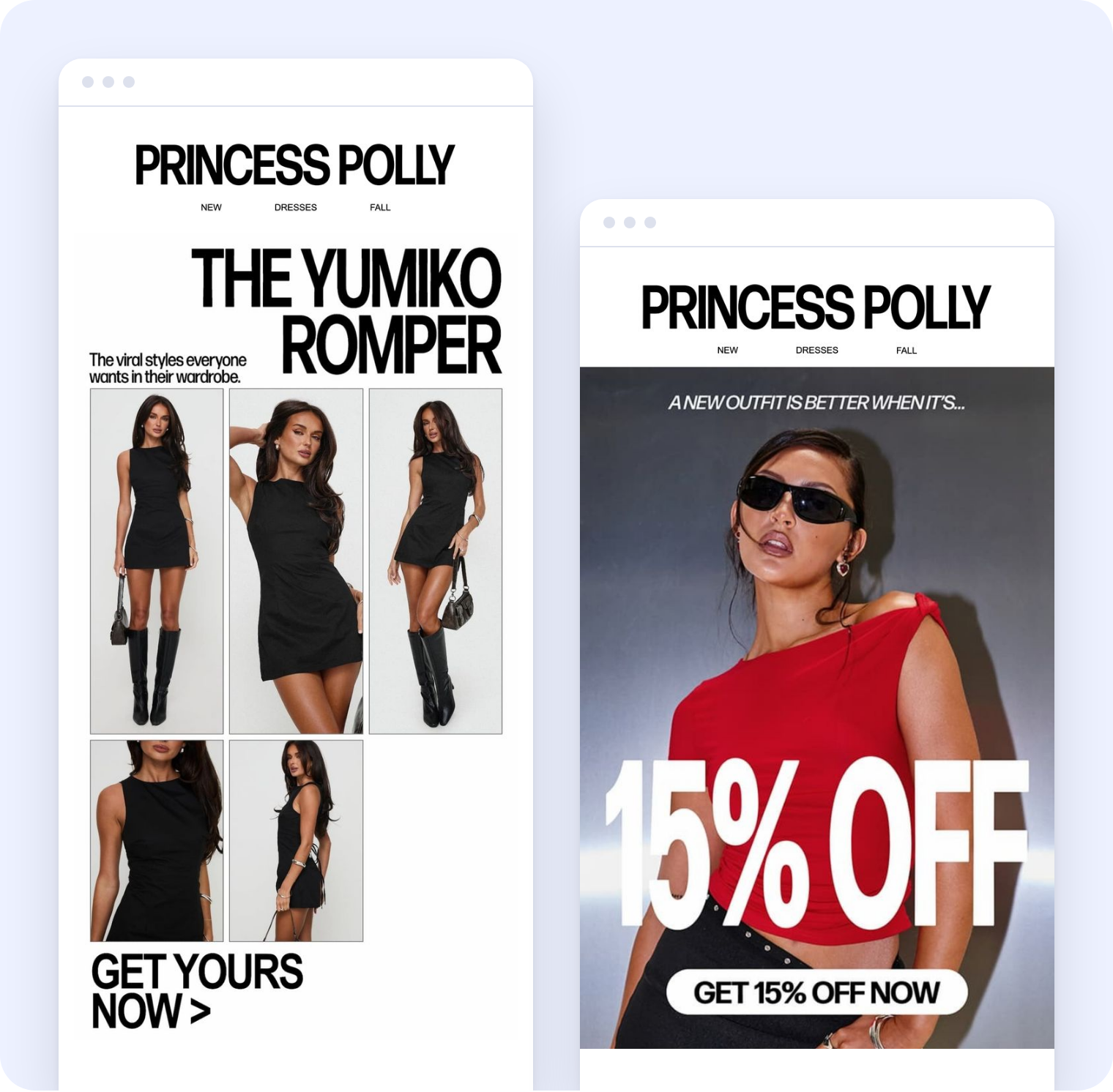 Princess Polly winback and activation emails