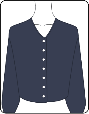 Cardigan Neckline
