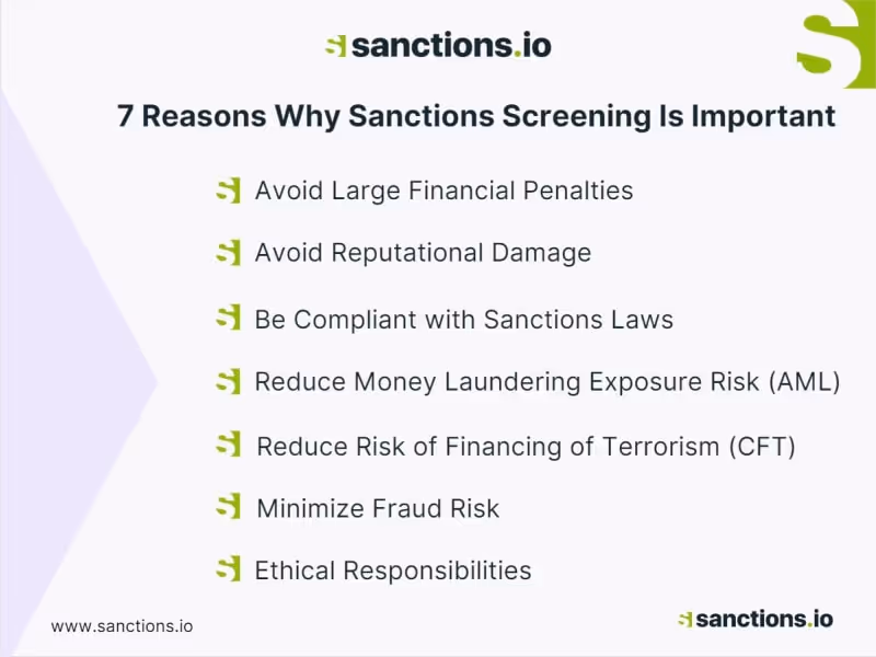 7 reasons why sanctions screening is important