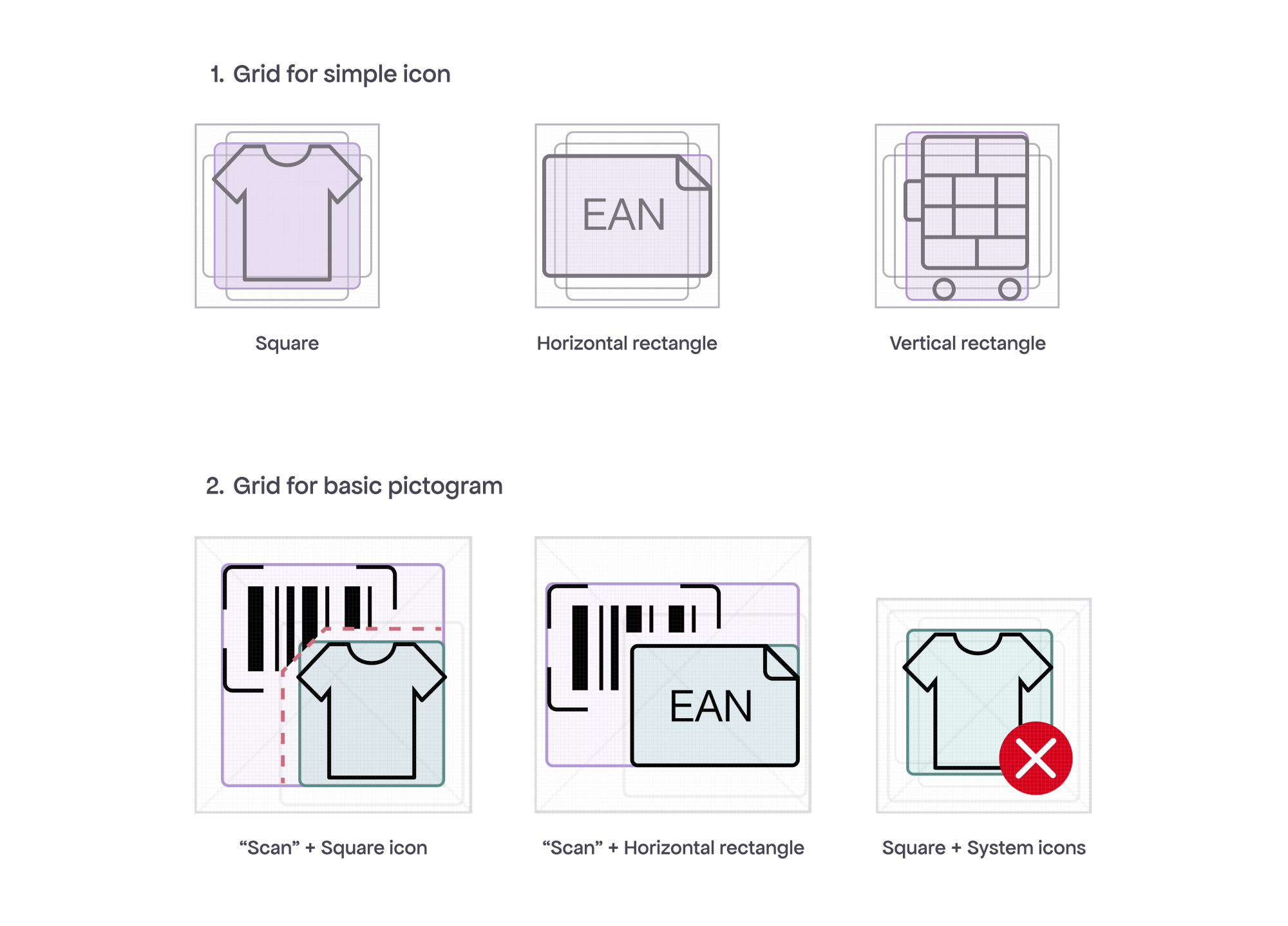 Grid for icons