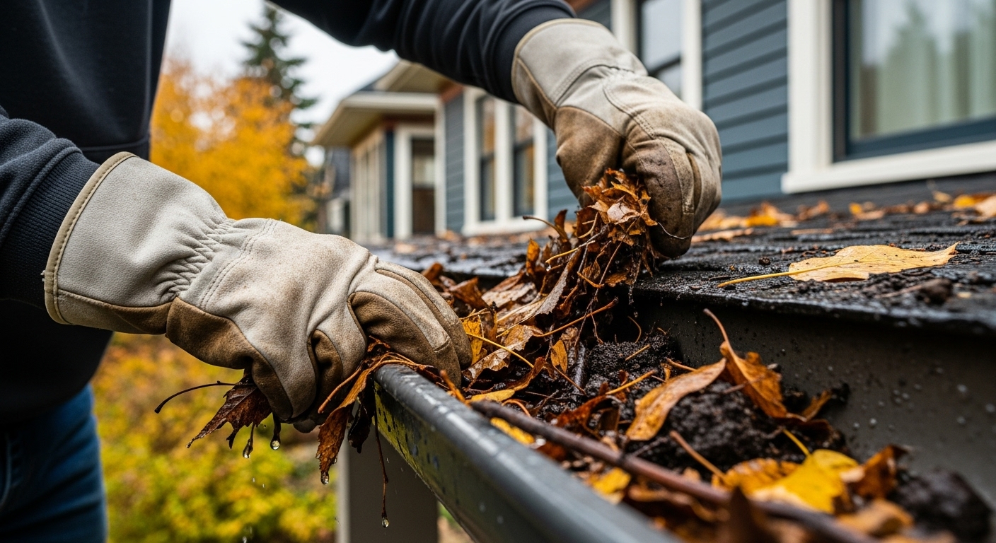 Professional gutter cleaning service in Portland showing cost-effective maintenance