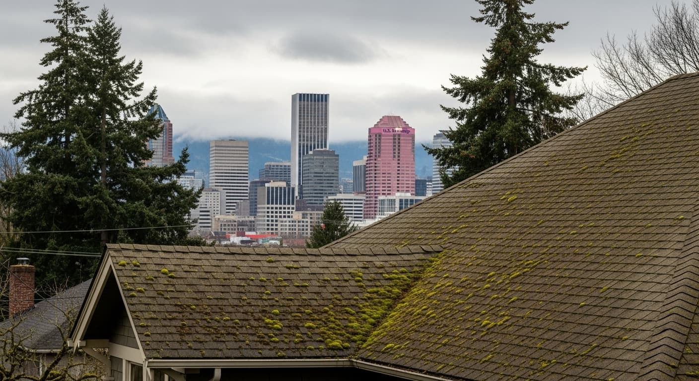 clean roof after moss removal