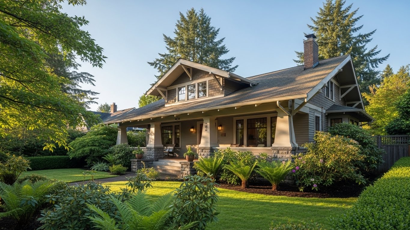 Portland home with clean roof and gutters ready for 2026 maintenance schedule