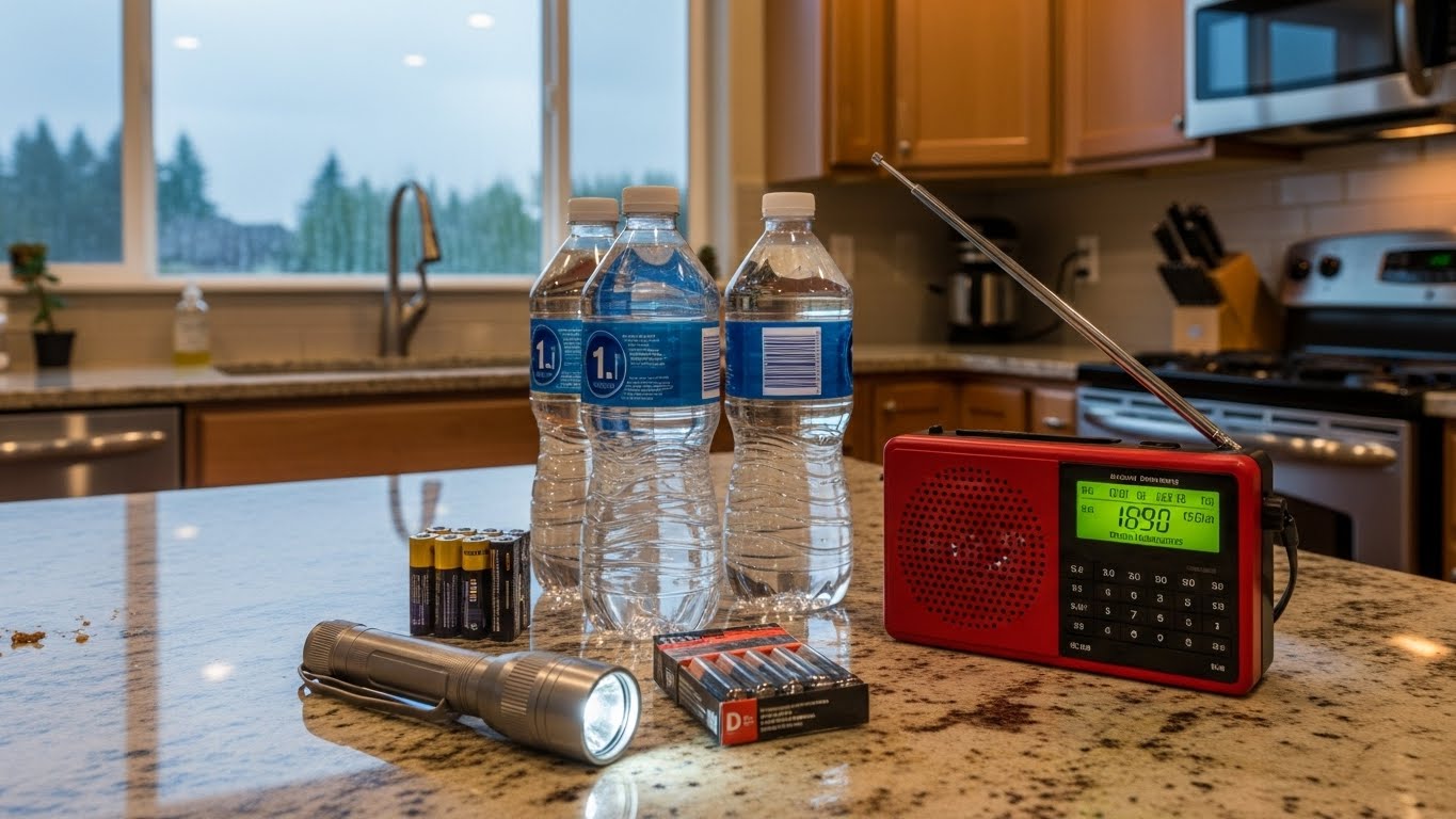 Emergency power outage supplies for Vancouver WA winter storm preparation