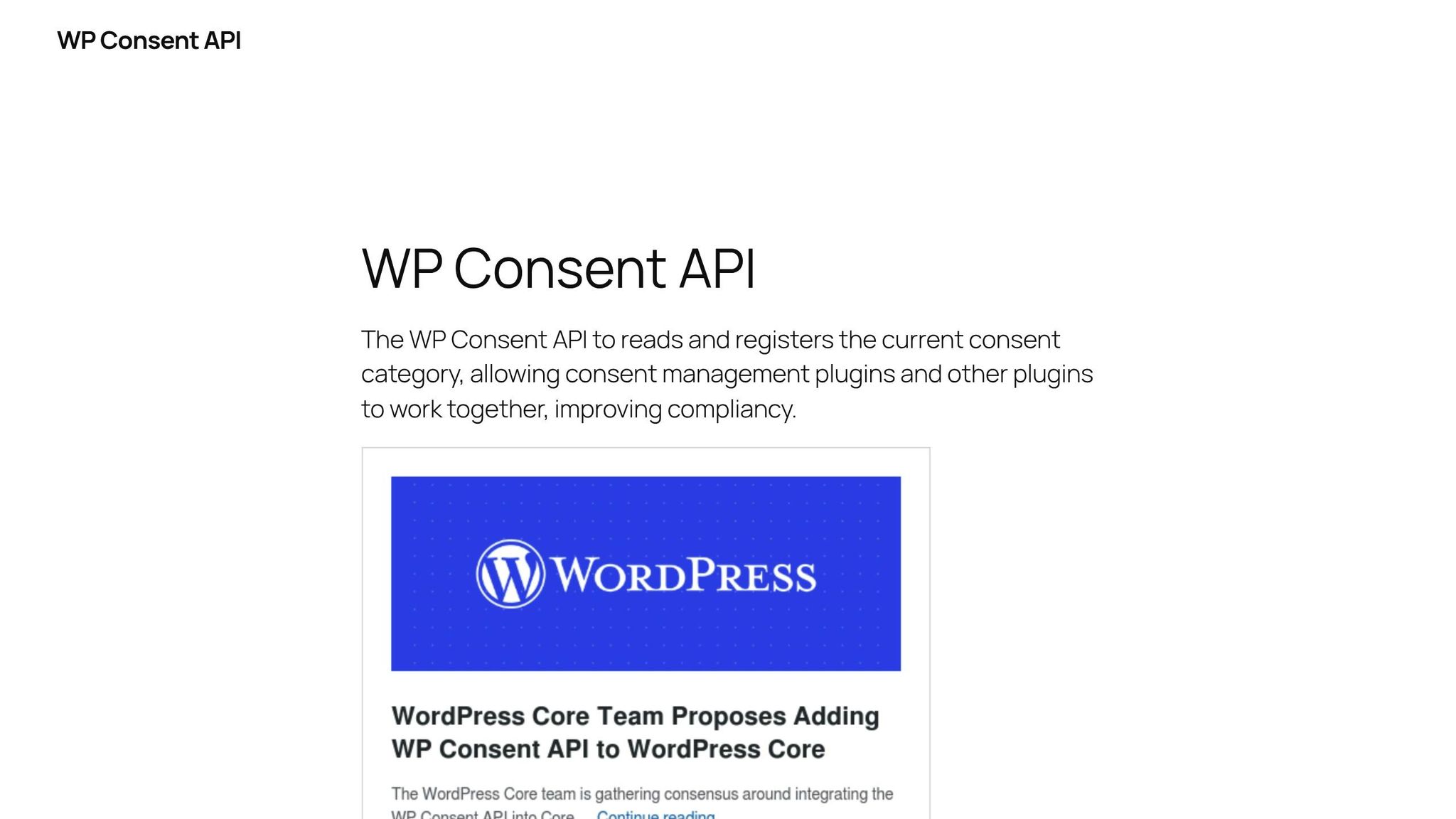 WP Consent API