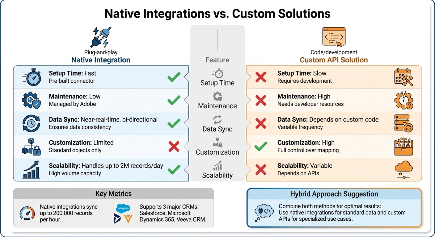 Native vs Custom CRM Integration Comparison for Marketo