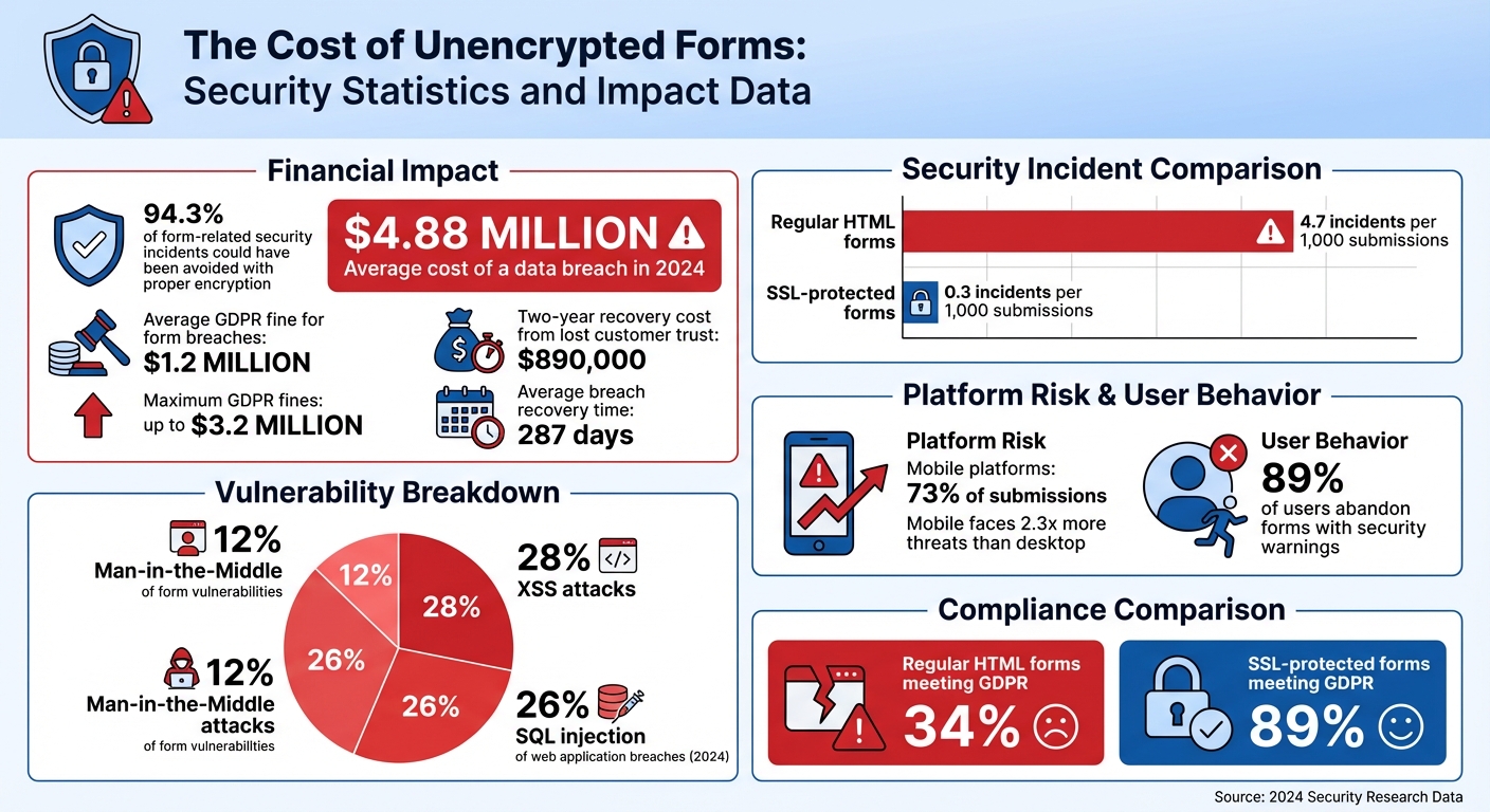 The Cost of Unencrypted Forms: Security Statistics and Impact Data