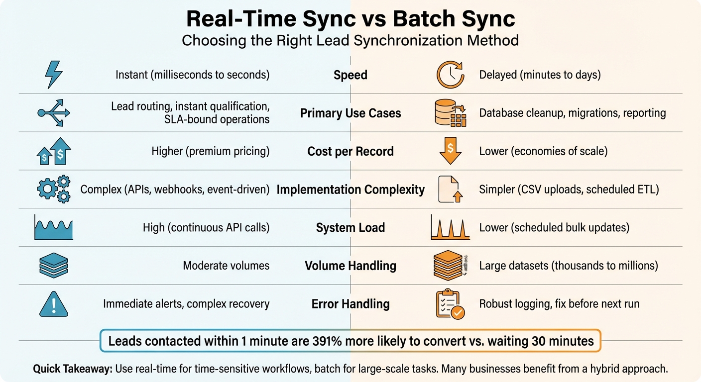 Real-Time vs Batch Sync Comparison: Speed, Cost, and Use Cases