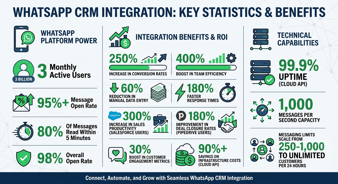 WhatsApp CRM Integration Benefits: Key Statistics and ROI Metrics