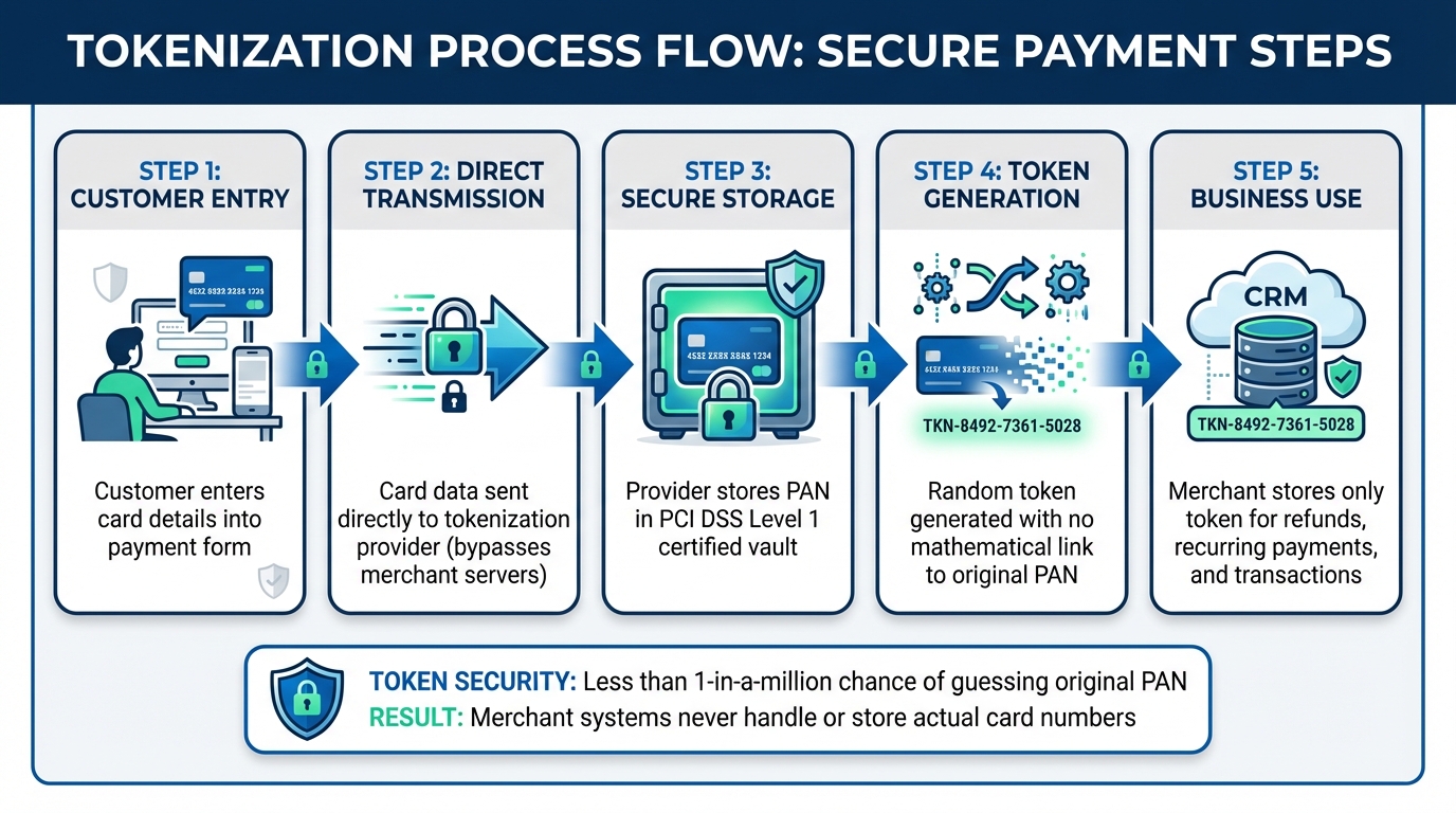 How Tokenization Works: 5-Step Process for Secure Payment Processing