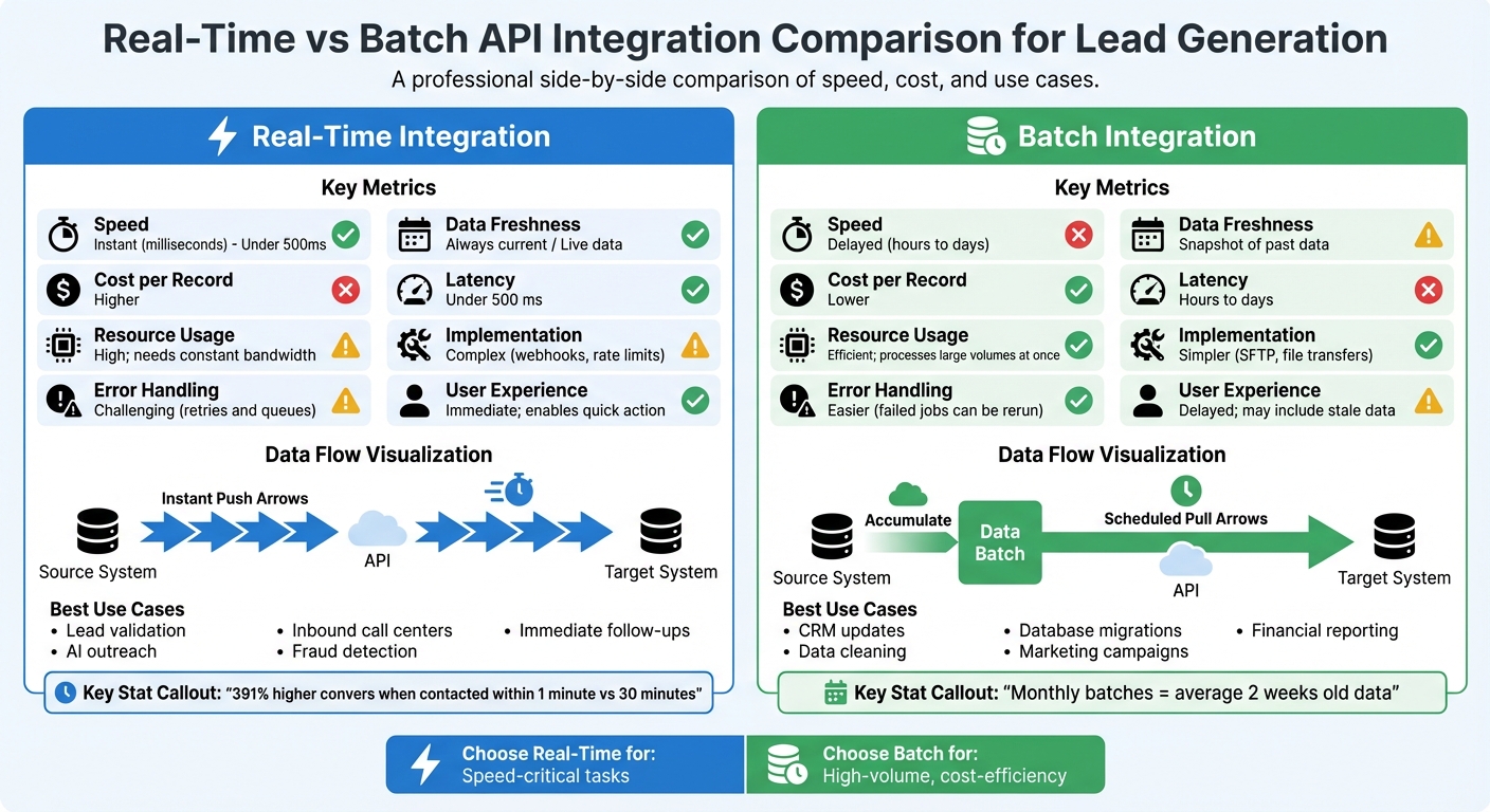 Real-Time vs Batch API Integration Comparison for Lead Generation