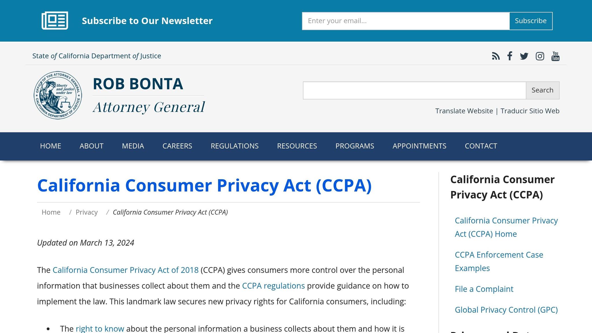 California Consumer Privacy Act