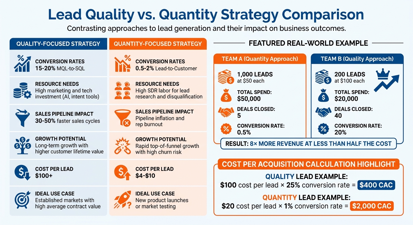 Lead Quality vs Quantity: Cost Per Acquisition Comparison