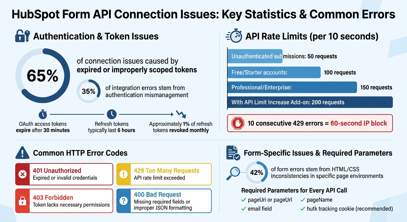 HubSpot Form API Connection Issues: Common Errors and Statistics