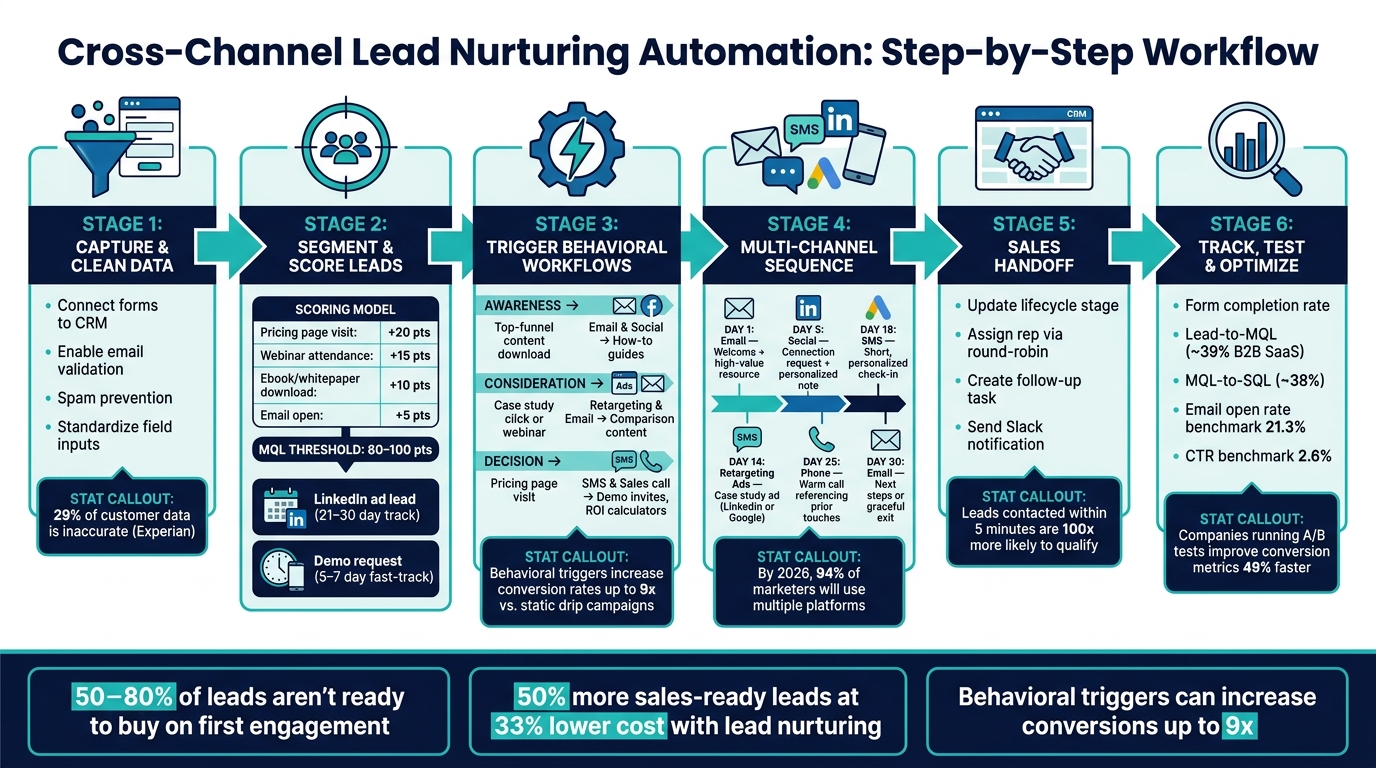 Cross-Channel Lead Nurturing Automation: Step-by-Step Workflow