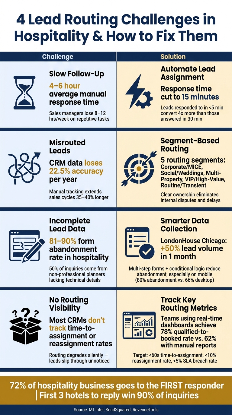 4 Lead Routing Challenges in Hospitality & How to Fix Them