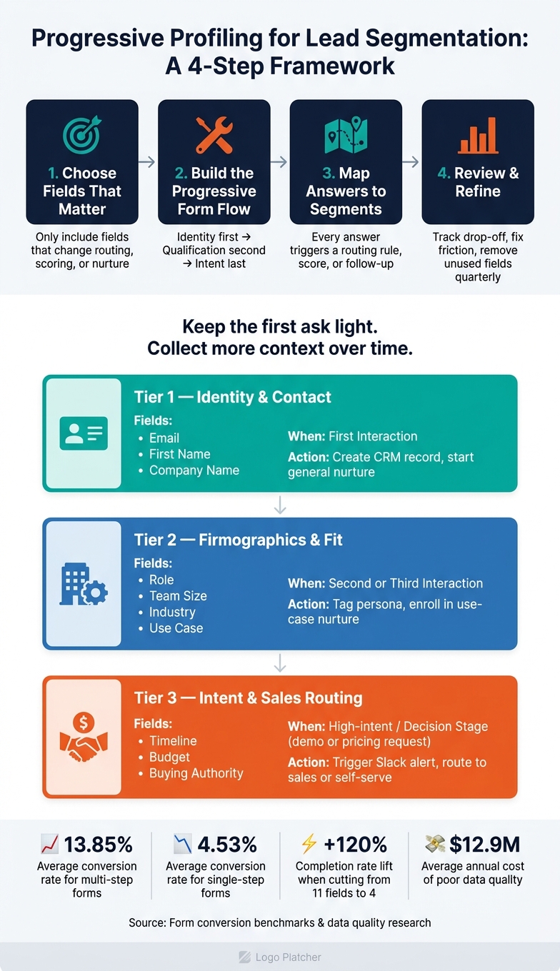 Progressive Profiling Framework: Identity → Fit → Intent