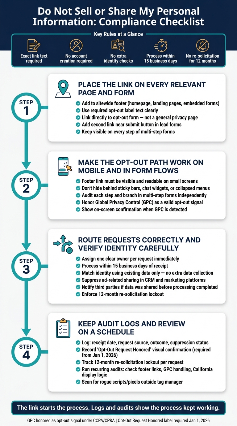Do Not Sell or Share My Personal Information: Compliance Checklist