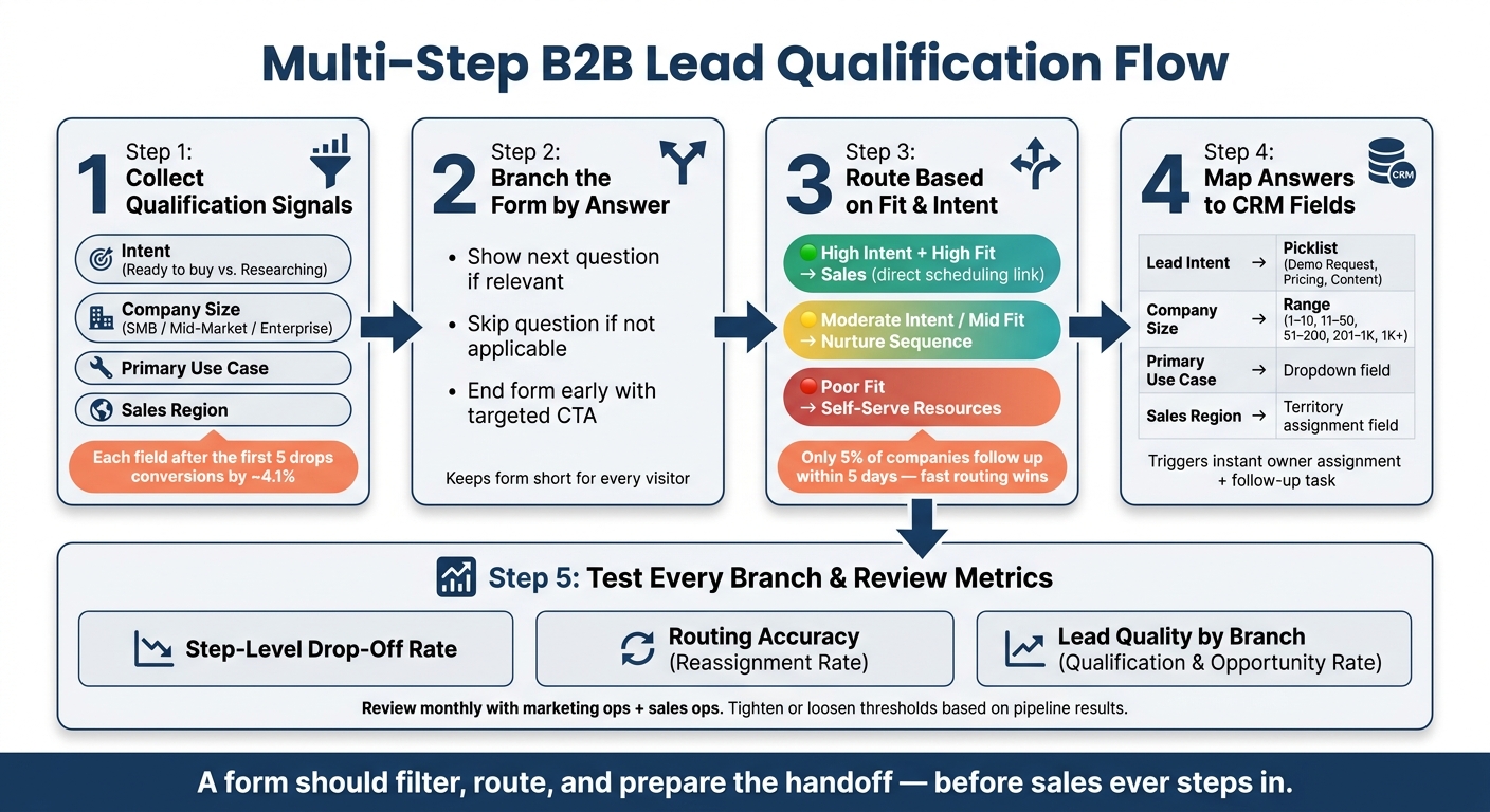 Multi-Step B2B Lead Qualification Flow: From Form Entry to Sales Handoff
