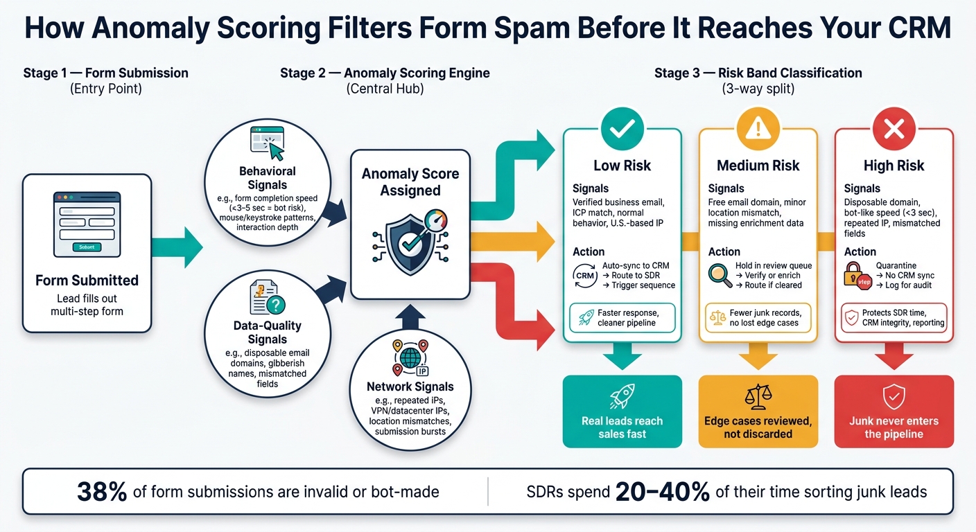 How Anomaly Scoring Filters Form Spam Before It Reaches Your CRM